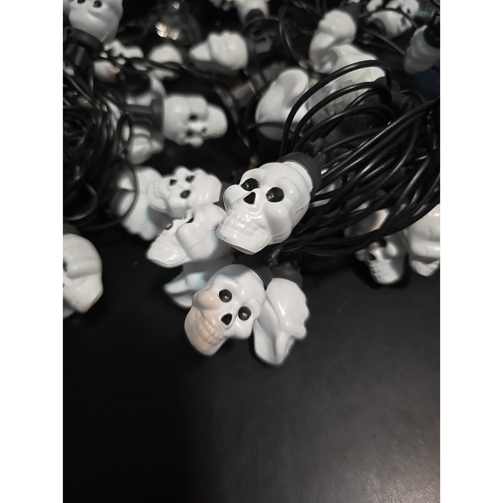 3 Strings Halloween String Light Set of 20 Each Skeleton Skull Tested Working